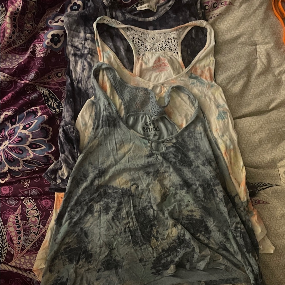 Multicolor Tie-Dye Tank Tops